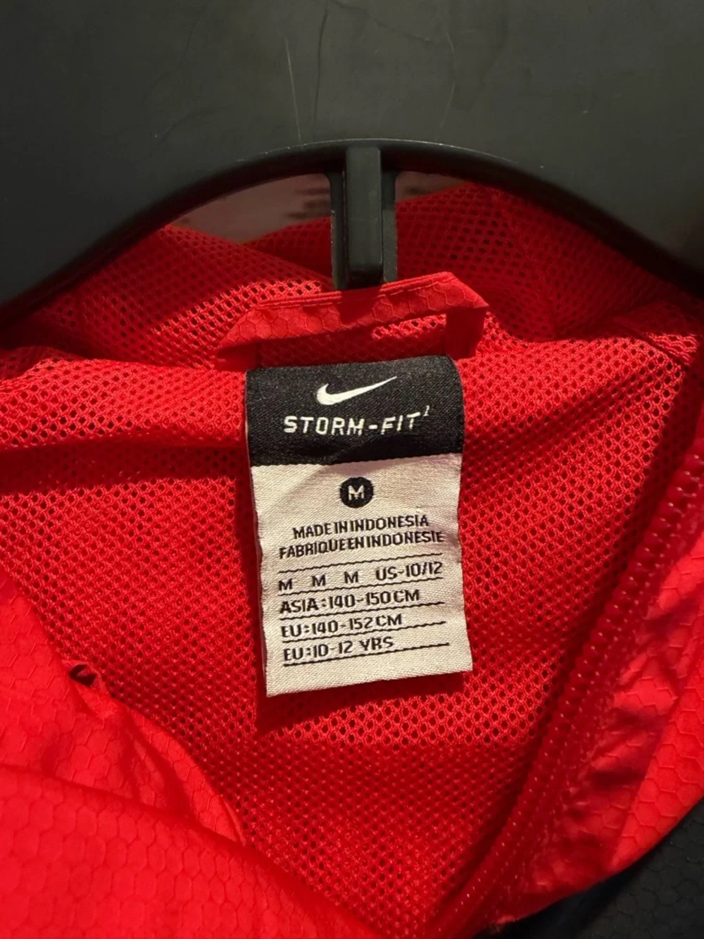 Nike Storm Fit Red Hooded Windbreaker Jacket